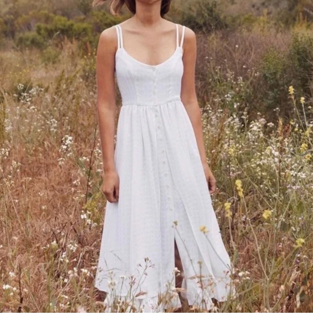 Christy Dawn Nicks Midi Dress in ivory size M